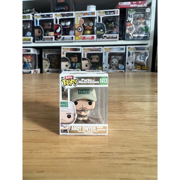 RARE CHASE BITTY Pawnee Ranger Andy Dwyer Parks Rec Funko Pop #1413 Show Ronald - Picture 1 of 6
